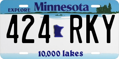 MN license plate 424RKY