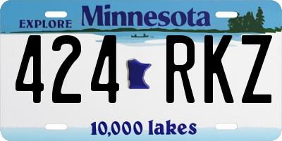MN license plate 424RKZ