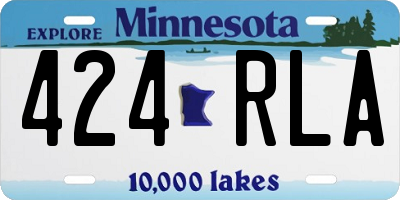 MN license plate 424RLA