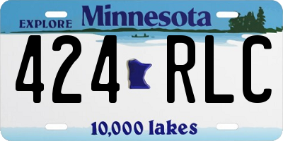 MN license plate 424RLC