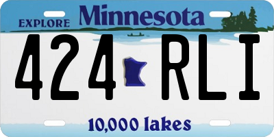 MN license plate 424RLI