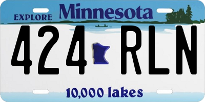 MN license plate 424RLN