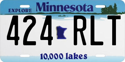 MN license plate 424RLT