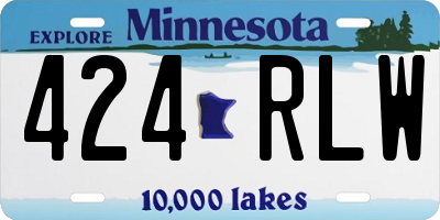 MN license plate 424RLW