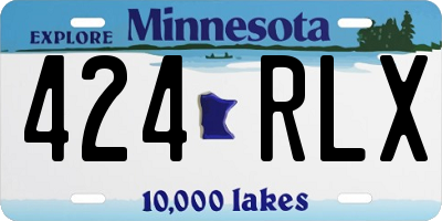 MN license plate 424RLX