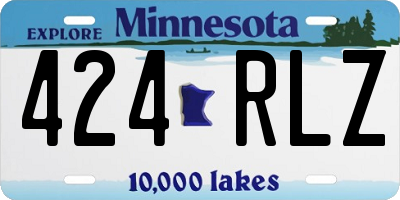 MN license plate 424RLZ