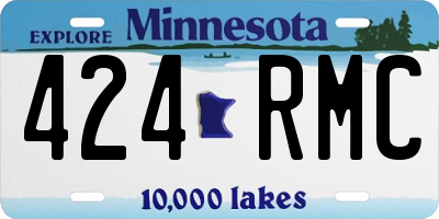 MN license plate 424RMC