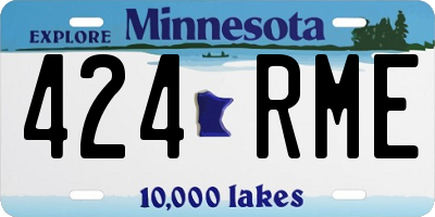 MN license plate 424RME