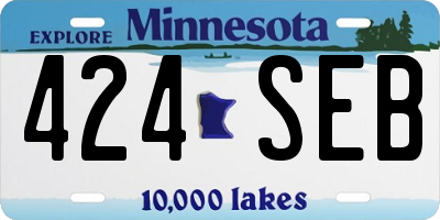 MN license plate 424SEB