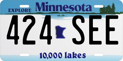 MN license plate 424SEE