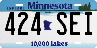 MN license plate 424SEI