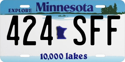 MN license plate 424SFF