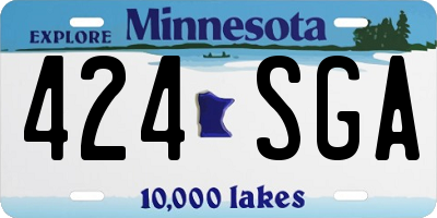 MN license plate 424SGA