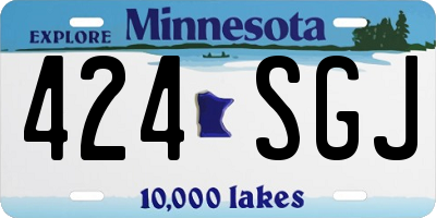 MN license plate 424SGJ