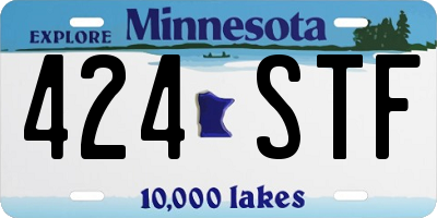 MN license plate 424STF