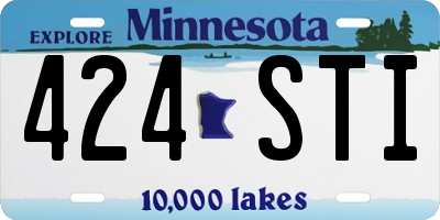 MN license plate 424STI