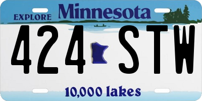 MN license plate 424STW