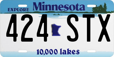 MN license plate 424STX