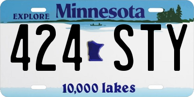 MN license plate 424STY