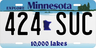 MN license plate 424SUC