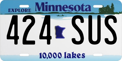 MN license plate 424SUS