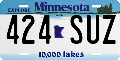 MN license plate 424SUZ