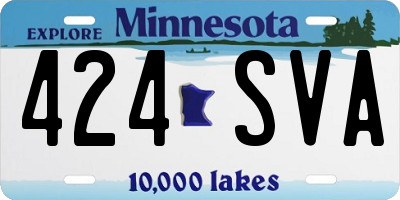 MN license plate 424SVA