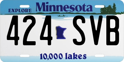 MN license plate 424SVB