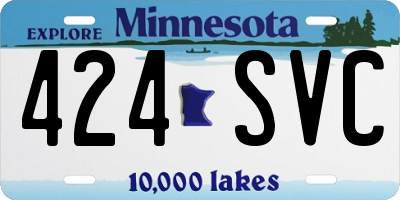 MN license plate 424SVC