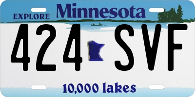 MN license plate 424SVF