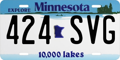 MN license plate 424SVG