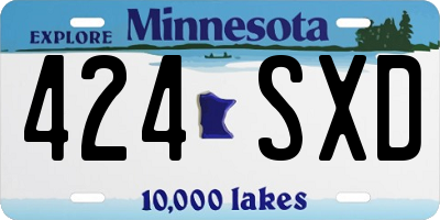 MN license plate 424SXD