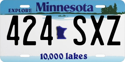 MN license plate 424SXZ