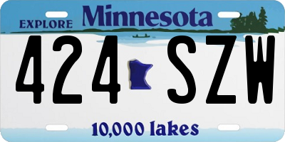 MN license plate 424SZW