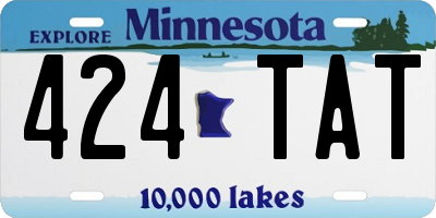 MN license plate 424TAT