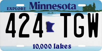 MN license plate 424TGW