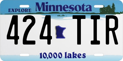 MN license plate 424TIR
