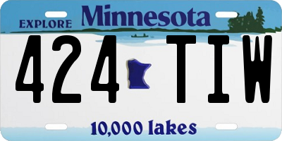 MN license plate 424TIW