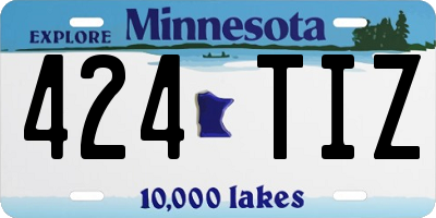 MN license plate 424TIZ