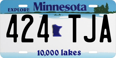 MN license plate 424TJA
