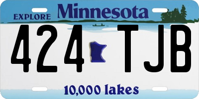 MN license plate 424TJB