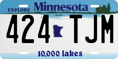 MN license plate 424TJM