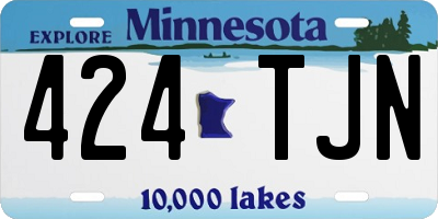 MN license plate 424TJN