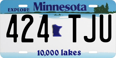 MN license plate 424TJU