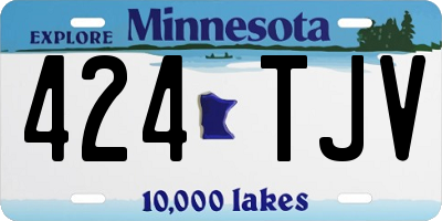 MN license plate 424TJV