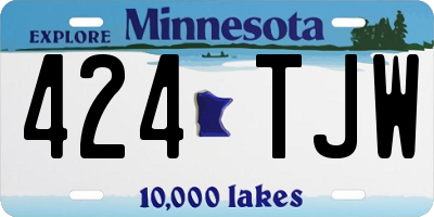 MN license plate 424TJW