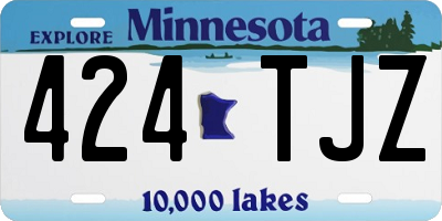 MN license plate 424TJZ