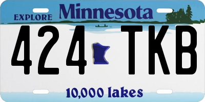 MN license plate 424TKB