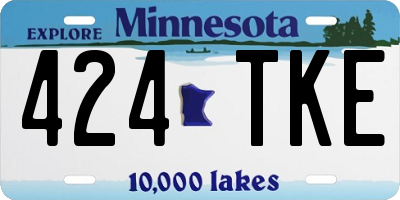 MN license plate 424TKE