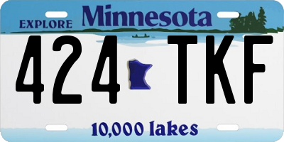 MN license plate 424TKF